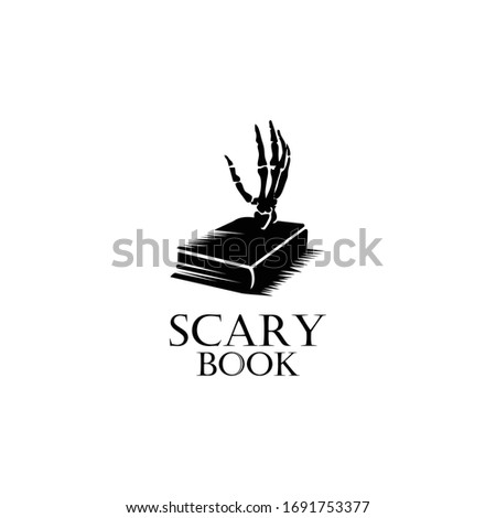 scary book logo design vector