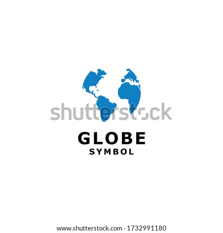 globe earth logo design vector