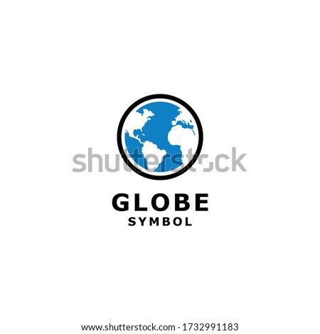 globe earth logo design vector