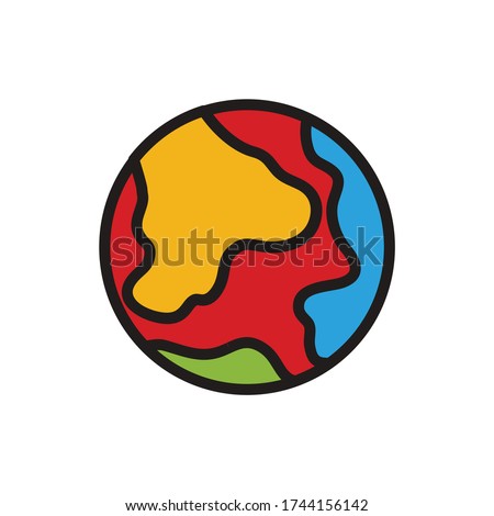 abstract globe earth logo design