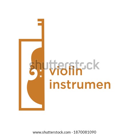 Violin Viola Fiddle Cello bass music instrument logo design inspiration