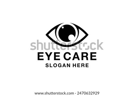 Eye Care Logo Design Template. Eye Care Clinic Logo. Vision Care Logo Vector. Eye Icon.