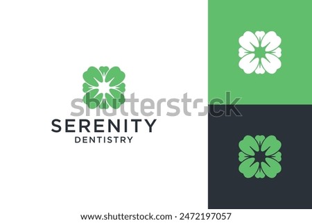 Dental Serenity Logo Design Inspiration. Dental Family Vector. Dental clinic. Health Care and Dental Specialist.