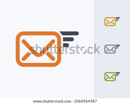 Flying Mail - Outline Duo Icons. A professional, pixel-aligned icon.