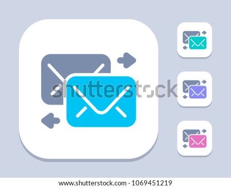 Mail Exchange - LED Duo Icons. A professional, pixel-aligned icon.