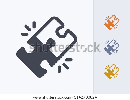 Locked Puzzle Pieces - Pastel Stencyl Icons. A professional, pixel-aligned icon.