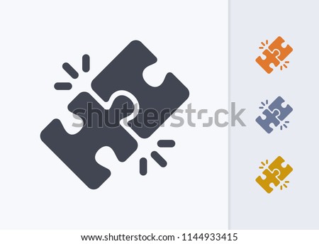 Locked Puzzle Pieces - Pastel Cutwork Icons. A professional, pixel-aligned icon.