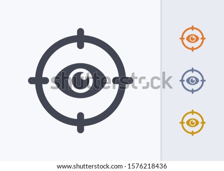 Eyeball Within Target - Pastel Stencyl Icons. A professional, pixel-aligned icon.