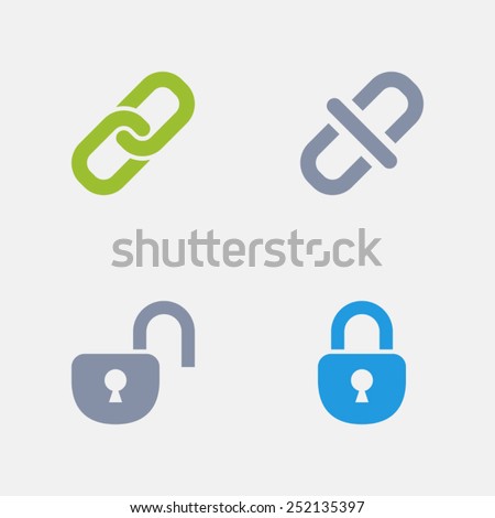Lock & Unlock Icons. Granite Icon Series. Simple glyph style icons designed on a 32x32 pixel grids.