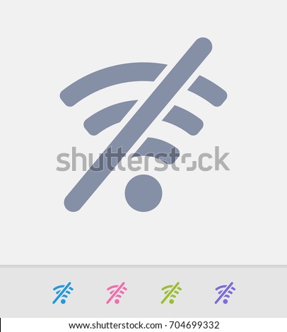 WiFi Off - Granite Icons. A professional, pixel-perfect icon designed on a 32x32 pixel grid and redesigned on a 16x16 pixel grid for very small sizes