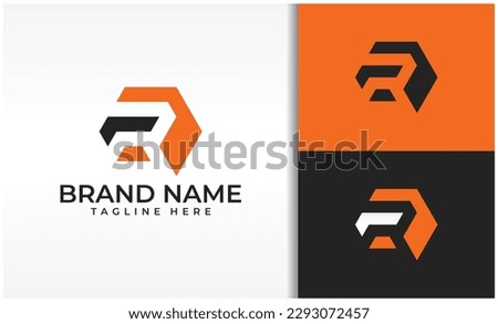 Letter r cube box logo