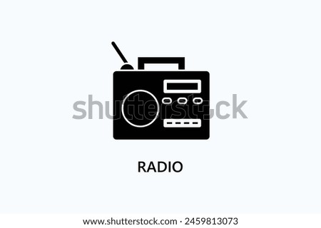 Radio Vector Icon Or Logo Illustration