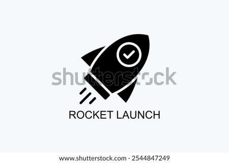 Rocket Launch Vector Icon Or Logo Illustration