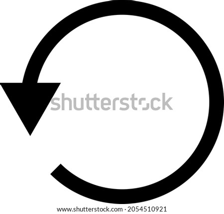 Rotate CCW vector illustration. Flat illustration iconic design of rotate CCW, isolated on a white background.