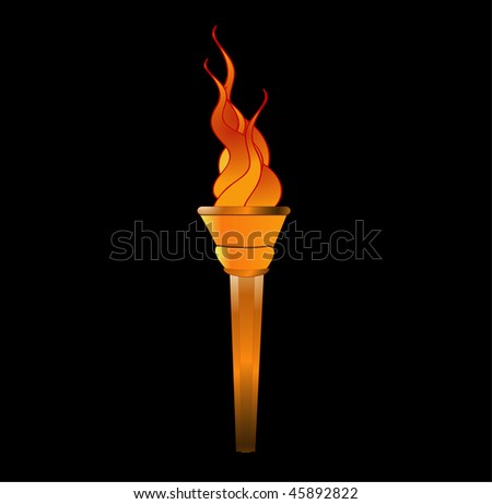 Torch With Flames Stock Photo 45892822 : Shutterstock