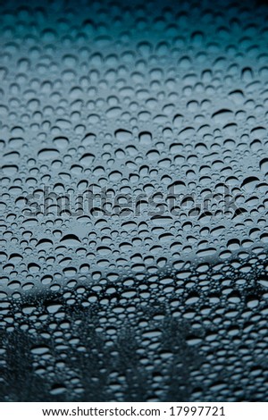 Rain-drops on a car window