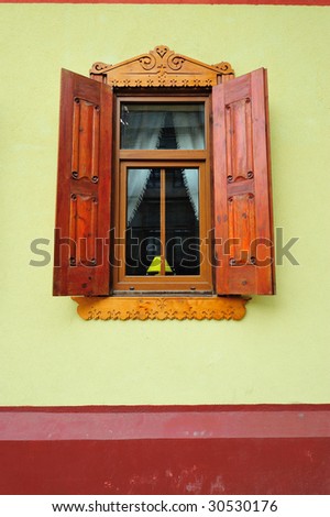 Window of traditional russian house