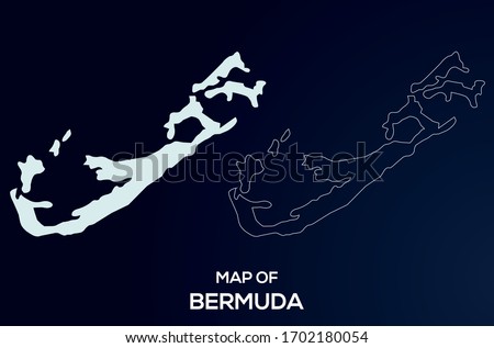 Map of Bermuda. Abstract design, vector illustration by using adobe illustrator. Bermuda map. Bermuda Outline map.