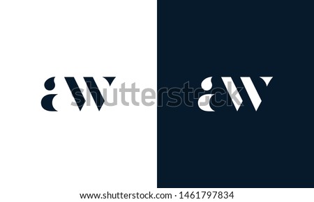 Abstract letter AW logo. This logo icon incorporate with abstract shape in the creative way. It look like letter AW. It will be suitable for Which company name start AW.