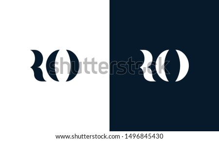 Abstract letter RO logo. This logo icon incorporate with abstract shape in the creative way. Its look like letter R and E.