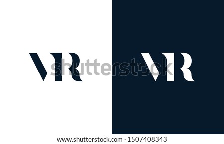 Abstract flat letter VR logo. This logo icon incorporate with abstract shape in the creative way. Stock fotó © 