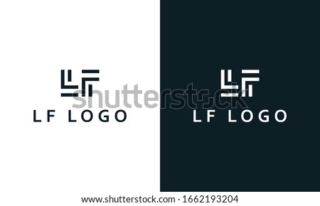 Minimal modern line art letter LF logo. This logo icon incorporate with two letter L and F in the creative way. Stock fotó © 