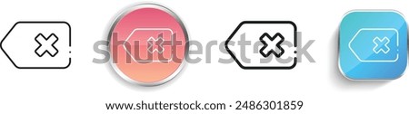 backspace icon. Thin Linear, Regular and Button Style Design Isolated On White Background