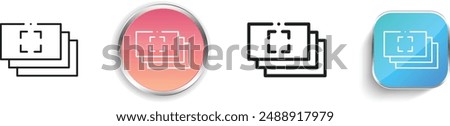 burst mode icon. Thin Linear, Regular and Button Style Design Isolated On White Background