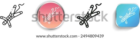 bungee jumping icon. Thin Linear, Regular and Button Style Design Isolated On White Background