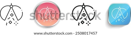 confetti ball icon. Thin Linear, Regular and Button Style Design Isolated On White Background