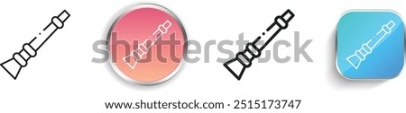 didgeridoo icon. Thin Linear, Regular and Button Style Design Isolated On White Background