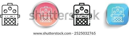 effects pedal icon. Thin Linear, Regular and Button Style Design Isolated On White Background