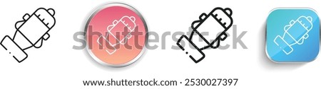 diver propulsion vehicle icon. Thin Linear, Regular and Button Style Design Isolated On White Background