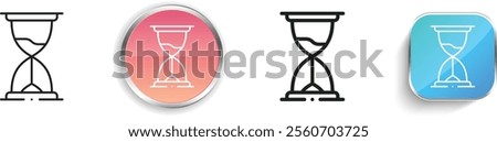 hourglass icon. Thin Linear, Regular and Button Style Design Isolated On White Background