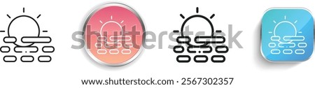 haze icon. Thin Linear, Regular and Button Style Design Isolated On White Background