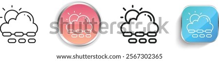 haze icon. Thin Linear, Regular and Button Style Design Isolated On White Background