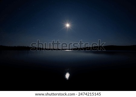 Similar – Foto Bild Nacht auf dem See in den Bergen