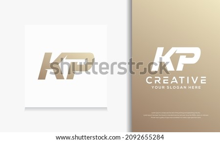 Monogram letter K P logo design vector illustration Stock fotó © 