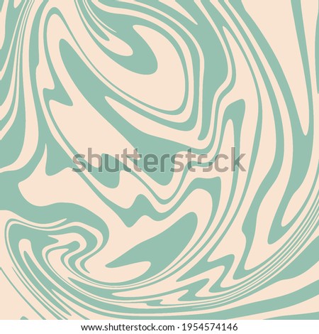 Abstract Retro 70s Psychedelic Background Blue and White