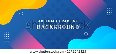 Gradient abstract background with geometric element and liquid shape. Vector illustration