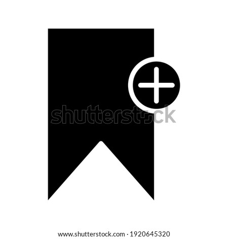 Add bookmark vector icon. filled flat sign for mobile concept and web design. Bookmark plus simple solid icon. Symbol, logo illustration. Pixel perfect vector graphics