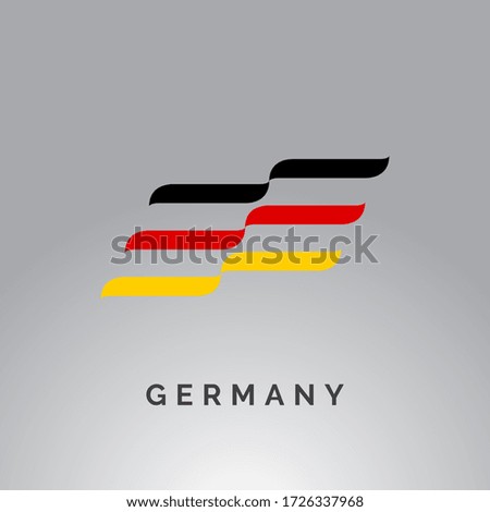 flag of Germany vector illustration icon, logo design 
