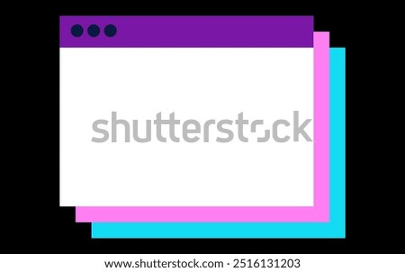 Browser window frame isolated on dark background