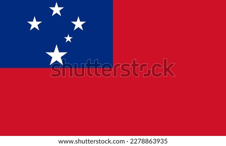 Samoa country flag vector. Illustration of the national flag of Samoa.