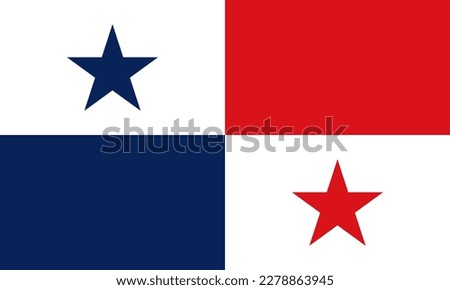 Panama country flag vector. Illustration of panama country flag.