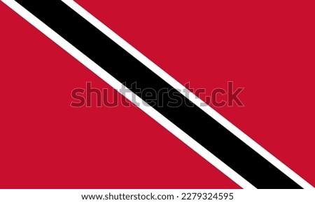 Trinidad and Tobago country flag vector. Trinidad and Tobago country flag illustration.