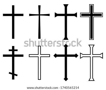 thin cross clip art
