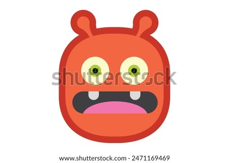 Troll Face Flat Sticker Design