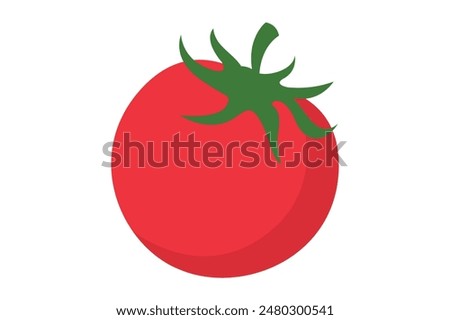 Tomato Vegetable Flat Sticker Design