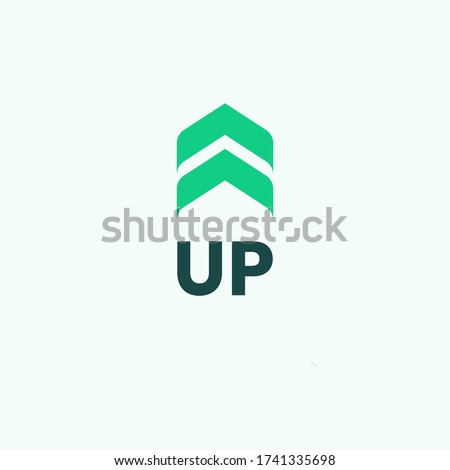 Up logo design with arrow for start up and level up company